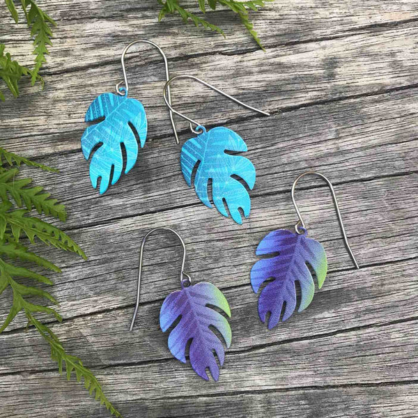 Tribal Earth Earring Set-Ferns-Stainless Steel