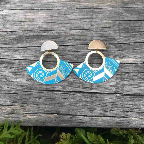 Tribal Earth Earring Set with Ear Studs-Koru-Stainless Steel