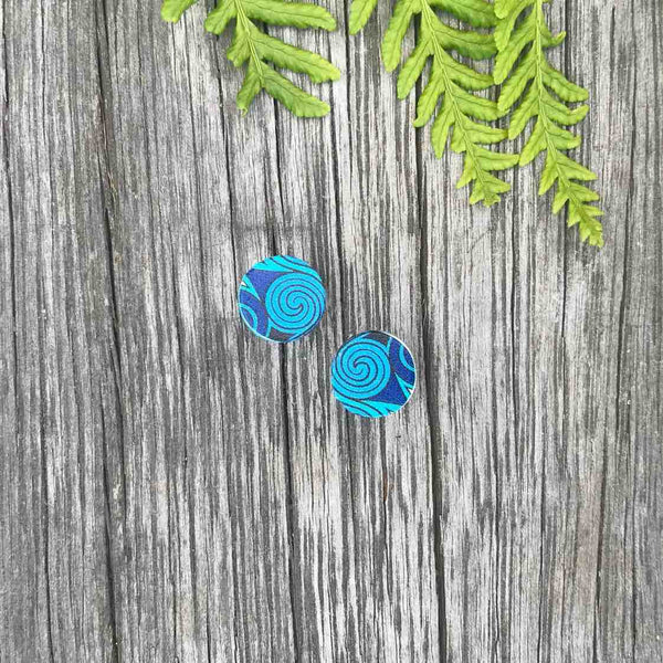 Tribal Earth Earring Set plus Ear Studs-Koru-Stainless Steel