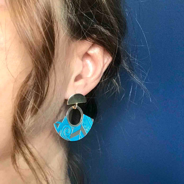 Tribal Earth Earring Set with Ear Studs-Koru-Stainless Steel