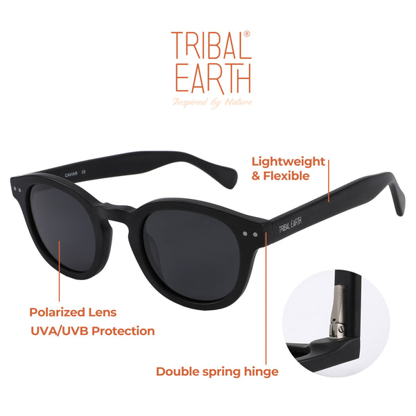 Tribal Earth Polarised Sunglasses - Caviar