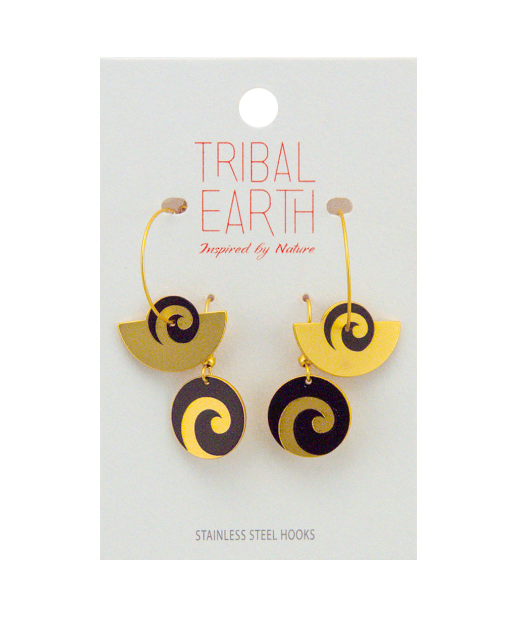 Hoop Earring Set plus Chain Drop Earring - Koru