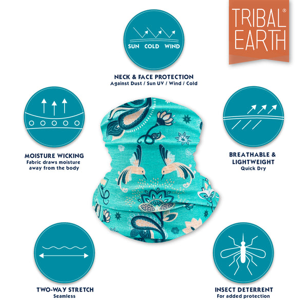 Tribal Earth Multi Scarf provides sun, dust and wind protection