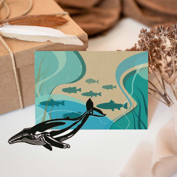 Metal Art Card - Whale